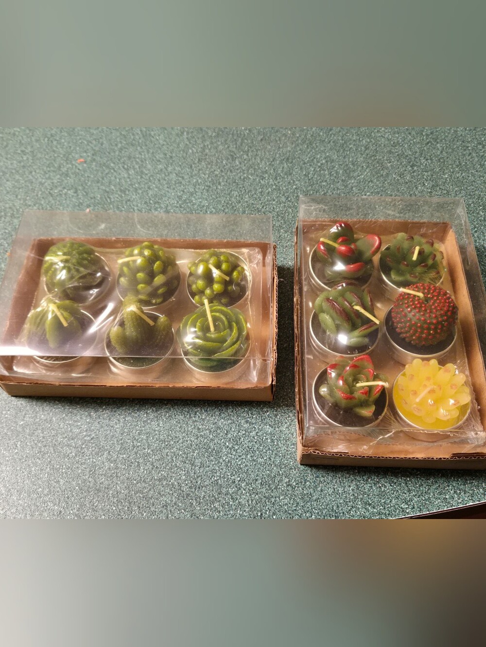 Decorative Succulent Tealight Candle Set